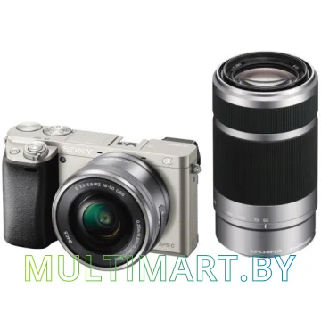 Фотоаппарат Sony Alpha a6000 Double Kit 16-50mm + 55-210mm (серебристый)
